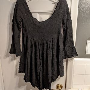 Torrid Black Flare Sleeve Dress